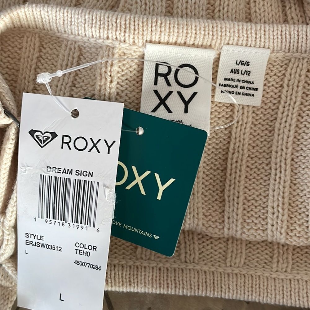 NWT Roxy Dream Sign Rib Knit Sweater Tank L - Picture 7 of 8